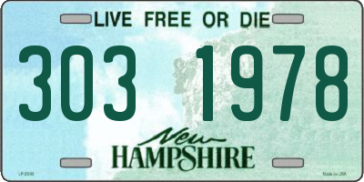 NH license plate 3031978