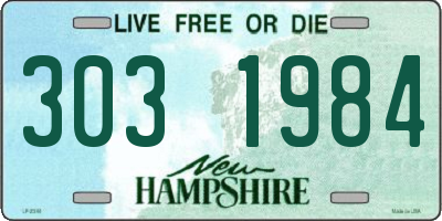NH license plate 3031984