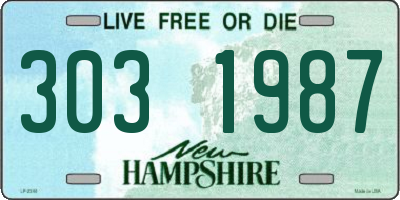 NH license plate 3031987
