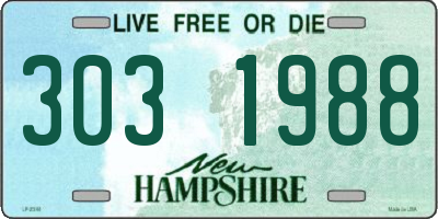 NH license plate 3031988