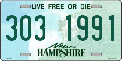 NH license plate 3031991