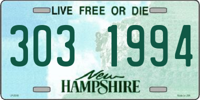 NH license plate 3031994