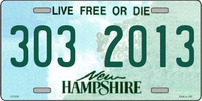 NH license plate 3032013