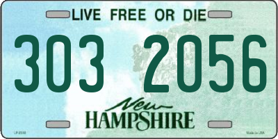 NH license plate 3032056