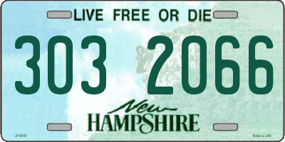 NH license plate 3032066