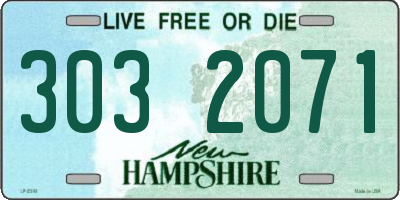 NH license plate 3032071