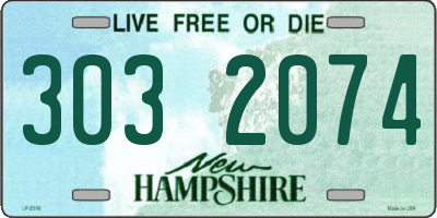NH license plate 3032074