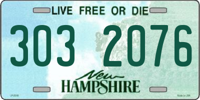 NH license plate 3032076