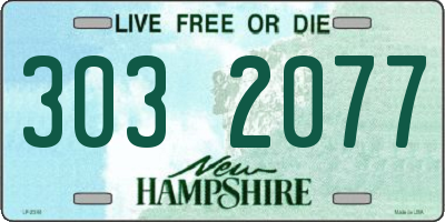 NH license plate 3032077