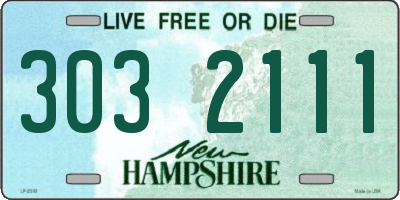 NH license plate 3032111