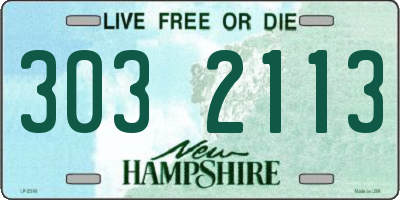 NH license plate 3032113