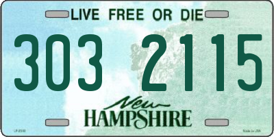 NH license plate 3032115