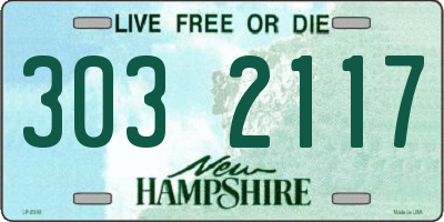 NH license plate 3032117