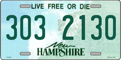 NH license plate 3032130