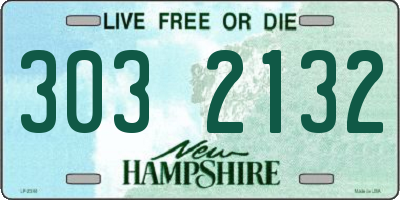 NH license plate 3032132