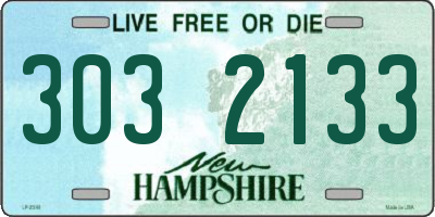 NH license plate 3032133