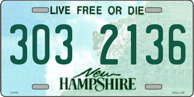 NH license plate 3032136