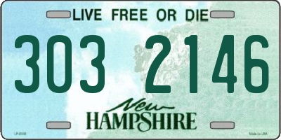 NH license plate 3032146