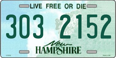 NH license plate 3032152