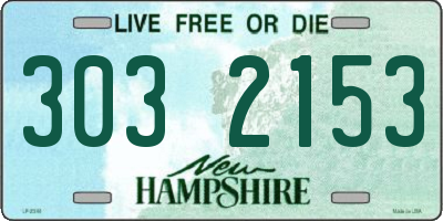 NH license plate 3032153