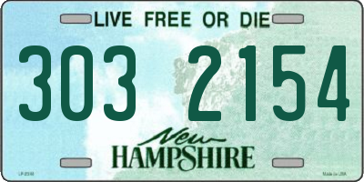 NH license plate 3032154