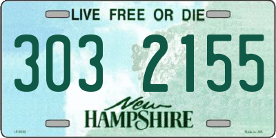 NH license plate 3032155
