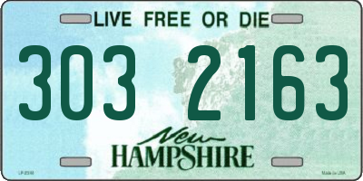 NH license plate 3032163