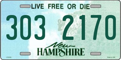 NH license plate 3032170