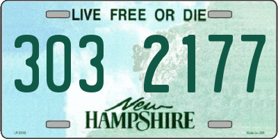 NH license plate 3032177
