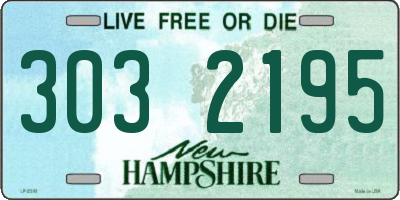 NH license plate 3032195