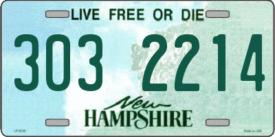 NH license plate 3032214