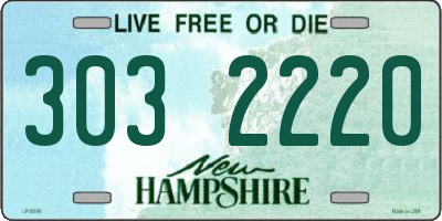 NH license plate 3032220