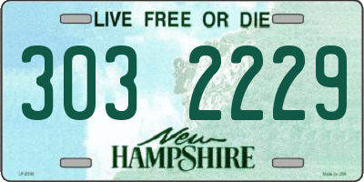 NH license plate 3032229