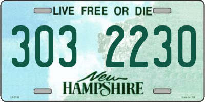 NH license plate 3032230