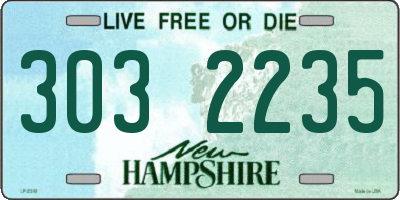 NH license plate 3032235