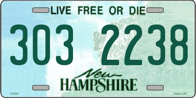 NH license plate 3032238