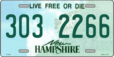 NH license plate 3032266