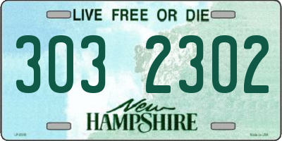 NH license plate 3032302