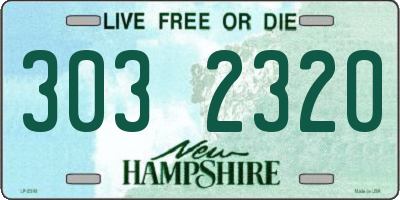 NH license plate 3032320