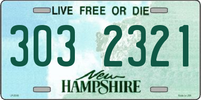 NH license plate 3032321