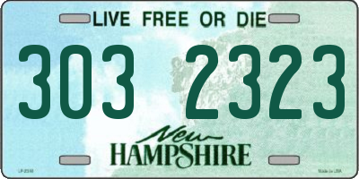 NH license plate 3032323