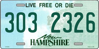 NH license plate 3032326