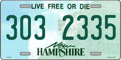 NH license plate 3032335