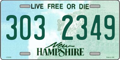 NH license plate 3032349