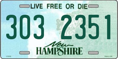NH license plate 3032351