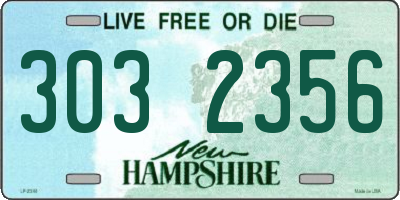 NH license plate 3032356