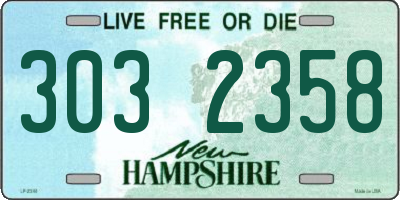 NH license plate 3032358