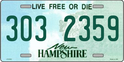 NH license plate 3032359