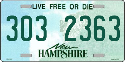 NH license plate 3032363