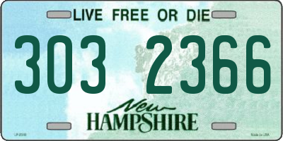 NH license plate 3032366